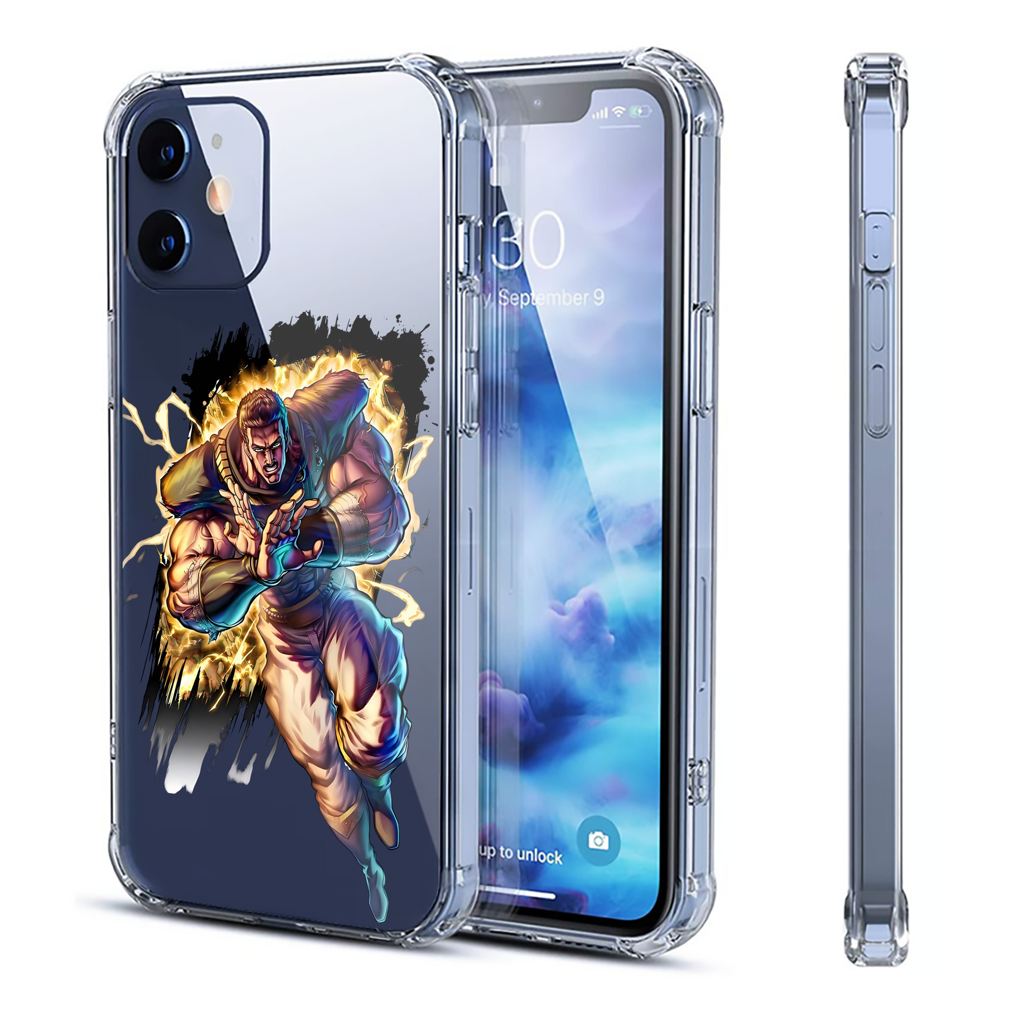 （画像用） 北斗の拳 Fist of the North Star 【iPhone 12シリーズ対応】透明スマホケース（クリアソフトケース）